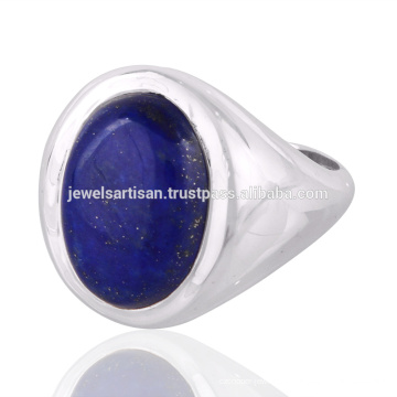 Natural Lapis Gemstone 925 Sterling Silver Ring